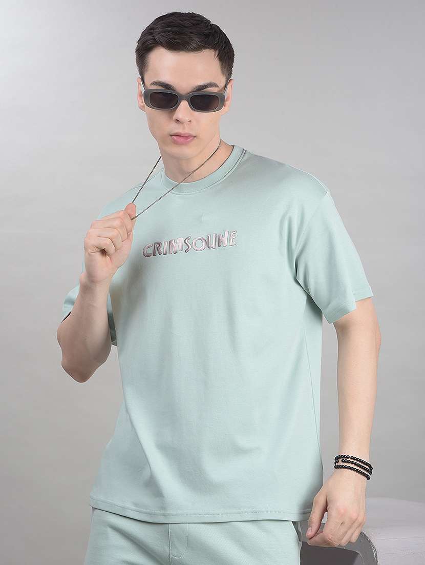 men typographic short sleeve regular fit t-shirt