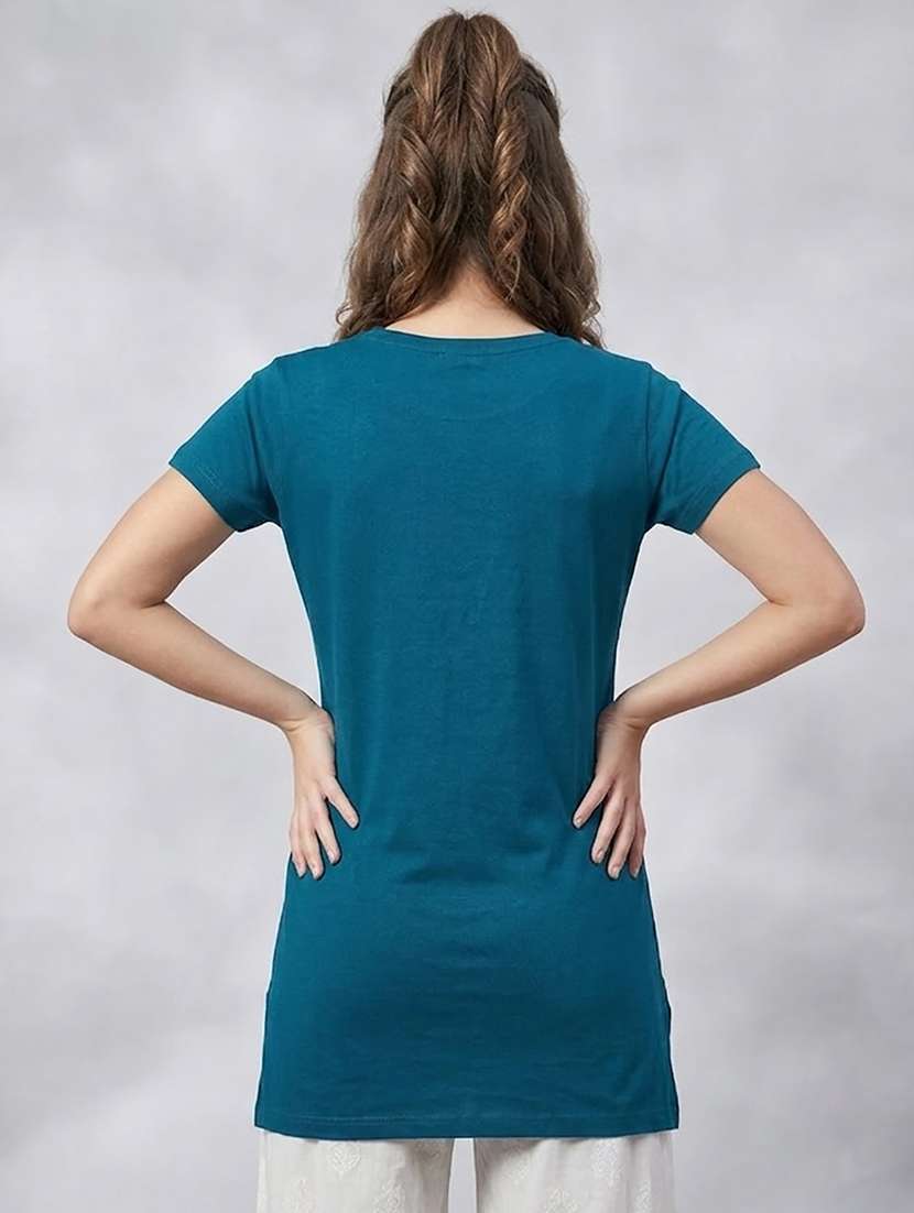 women pack of 2 printed round neck lounge-tshirt - 22465608 -  Standard Image - 2