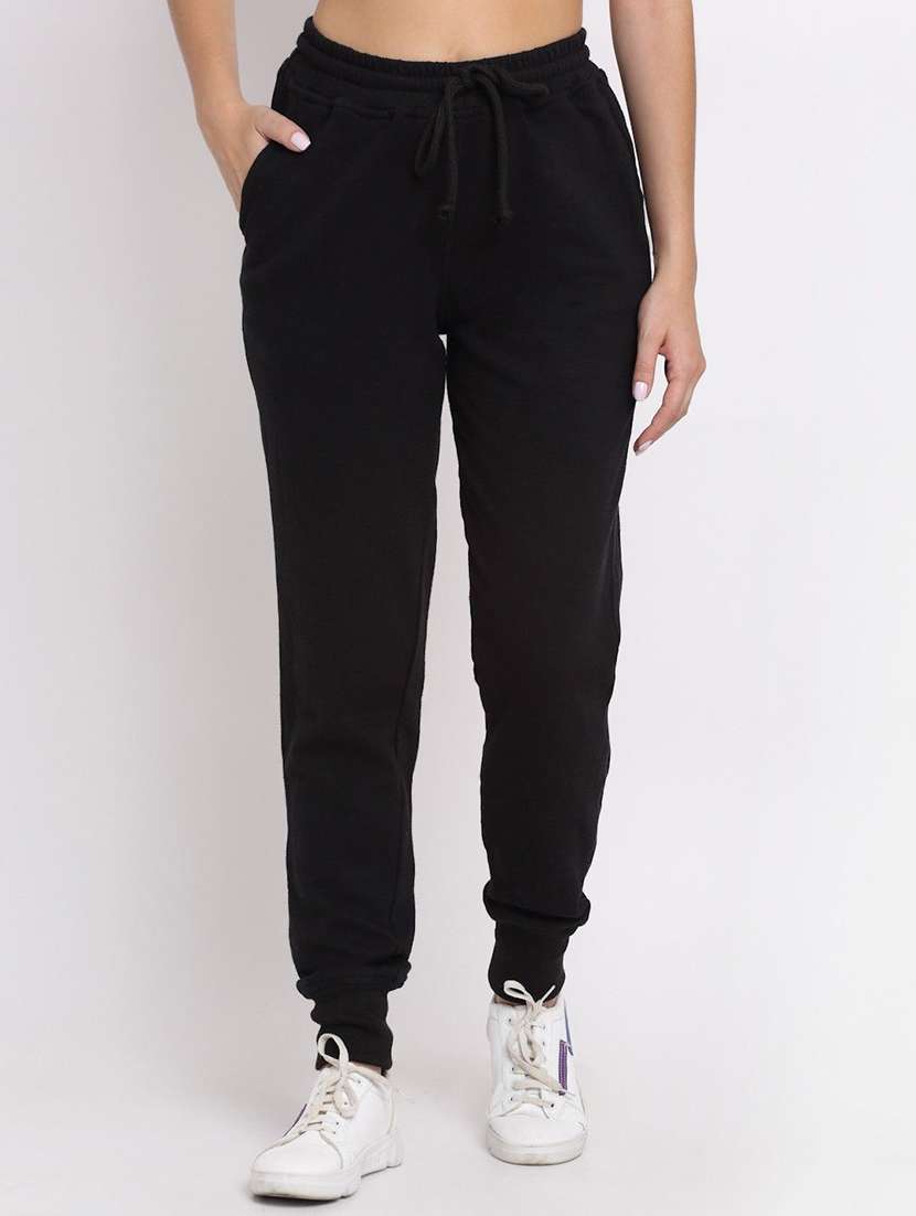 women black cotton track pant