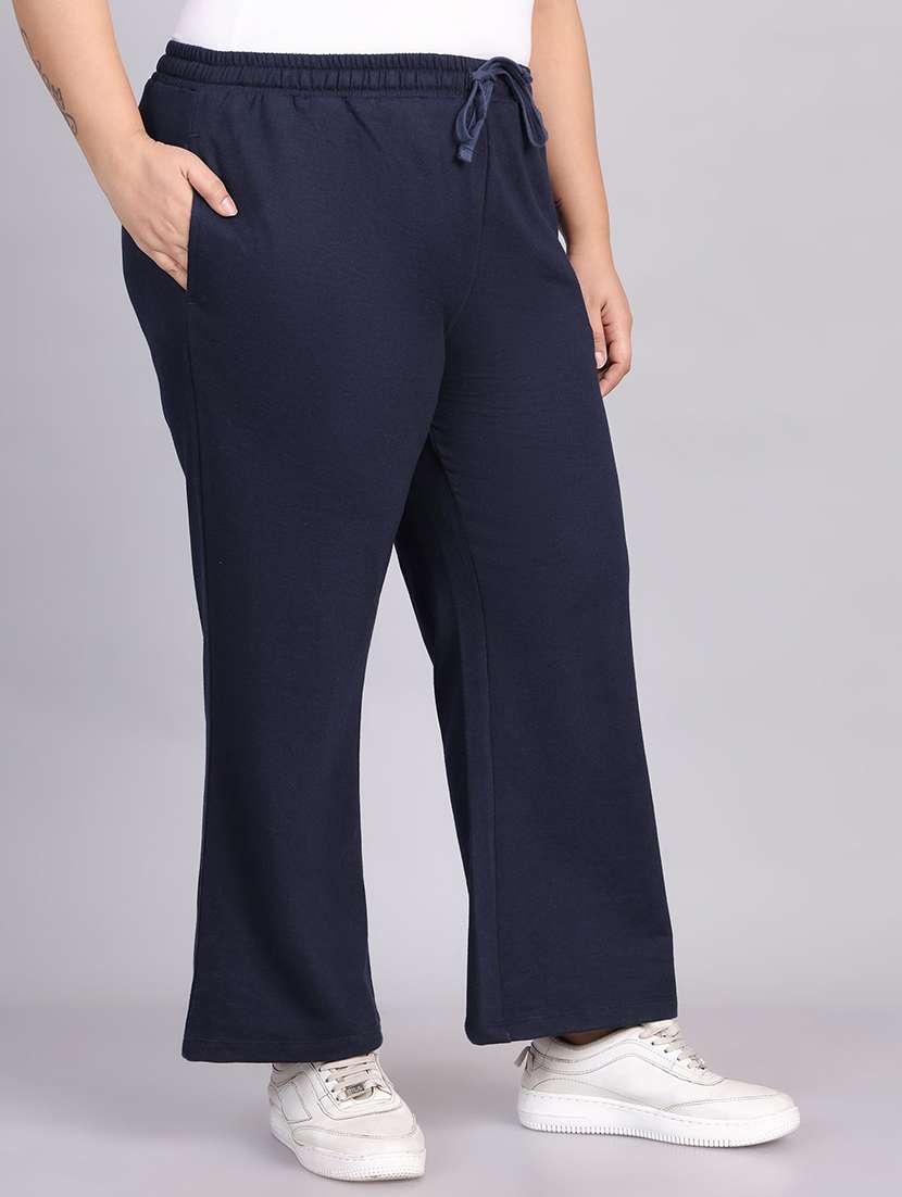 women blue cotton track pant - 22466145 -  Standard Image - 2