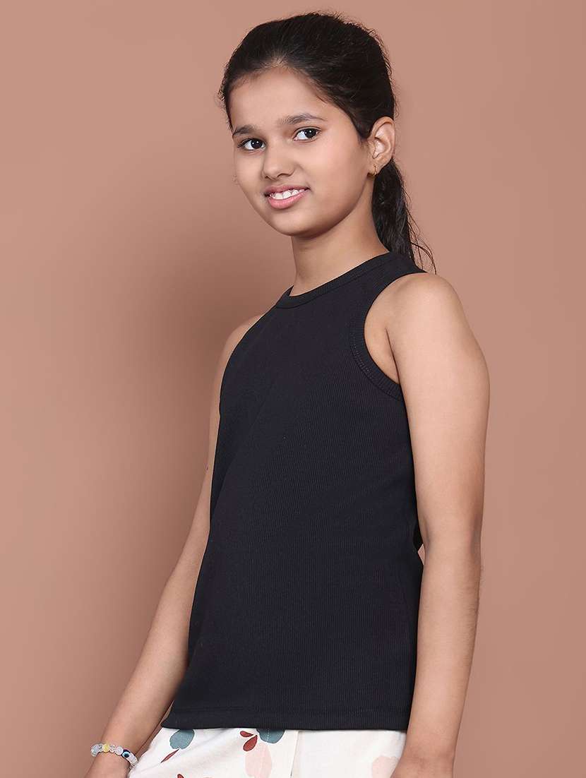 girls solid sleeveless tank top - 22466229 -  Standard Image - 2