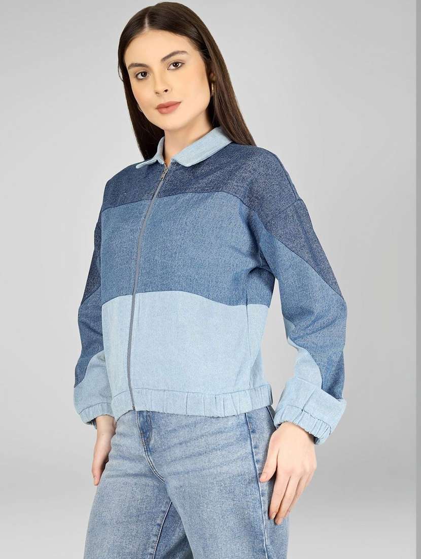 women blue denim denim jacket - 22466372 -  Standard Image - 2