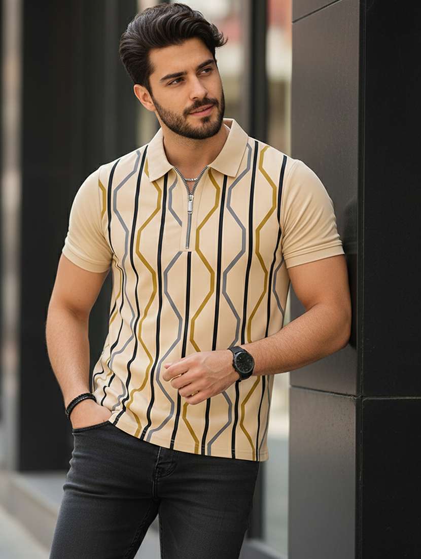 men printed short sleeve regular fit polo t-shirt - 22466659 -  Standard Image - 2