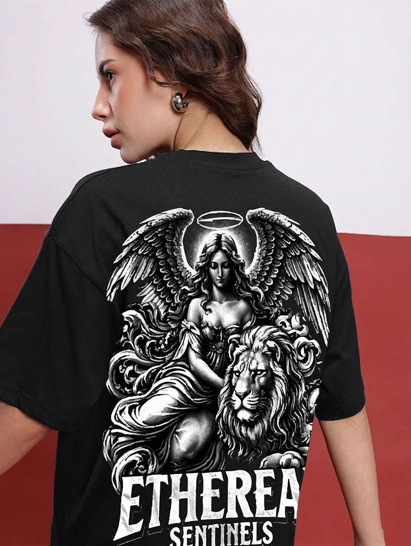 women back print short sleeve oversized t-shirt - 22466730 -  Standard Image - 2