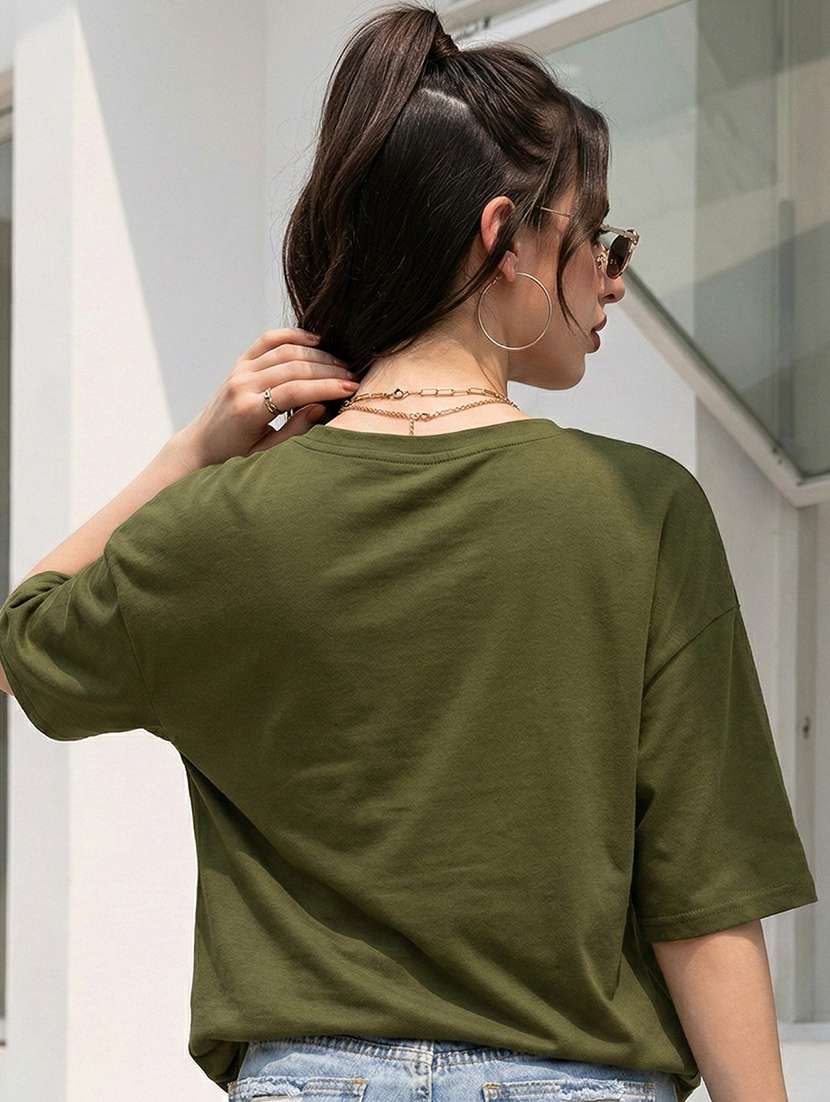 women printed short sleeve oversized t-shirt - 22466757 -  Standard Image - 2