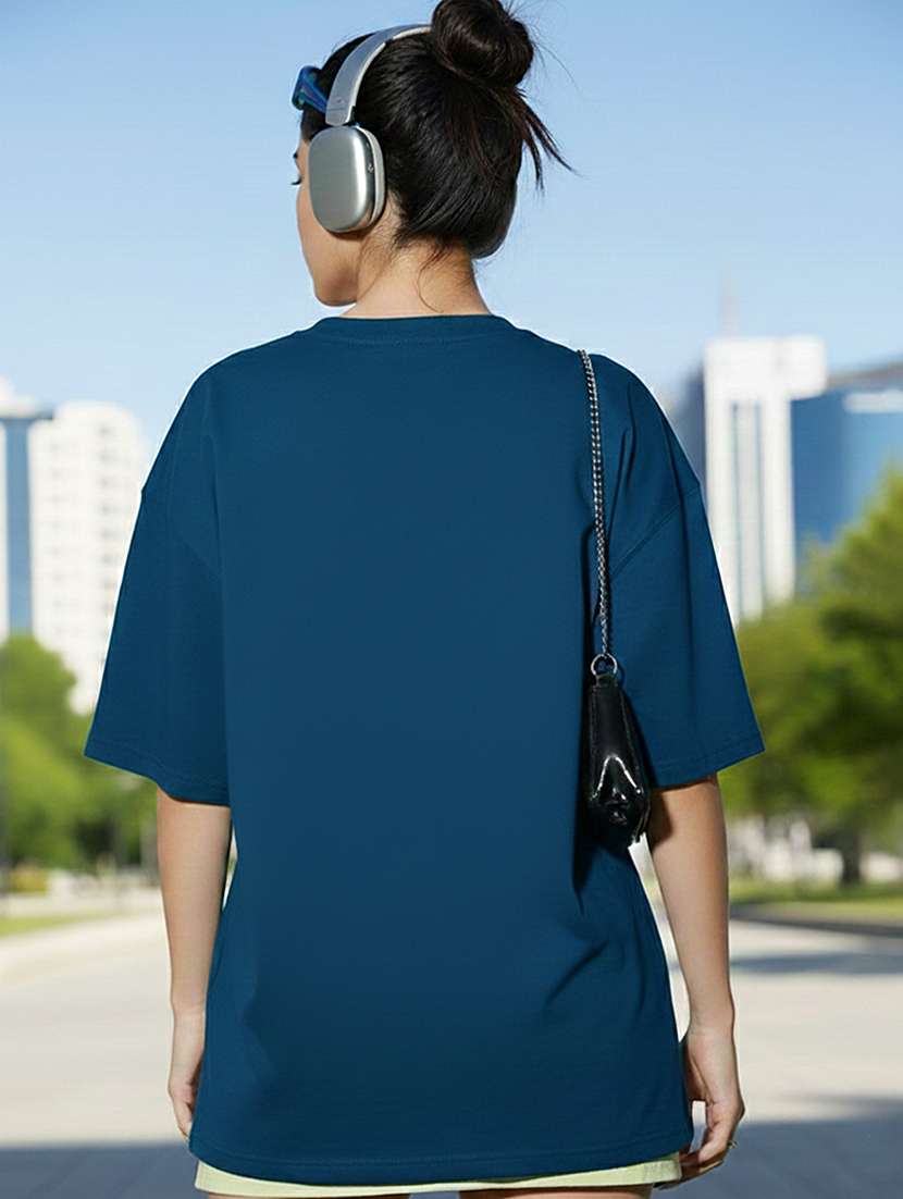 women typographic short sleeve oversized t-shirt - 22466793 -  Standard Image - 2
