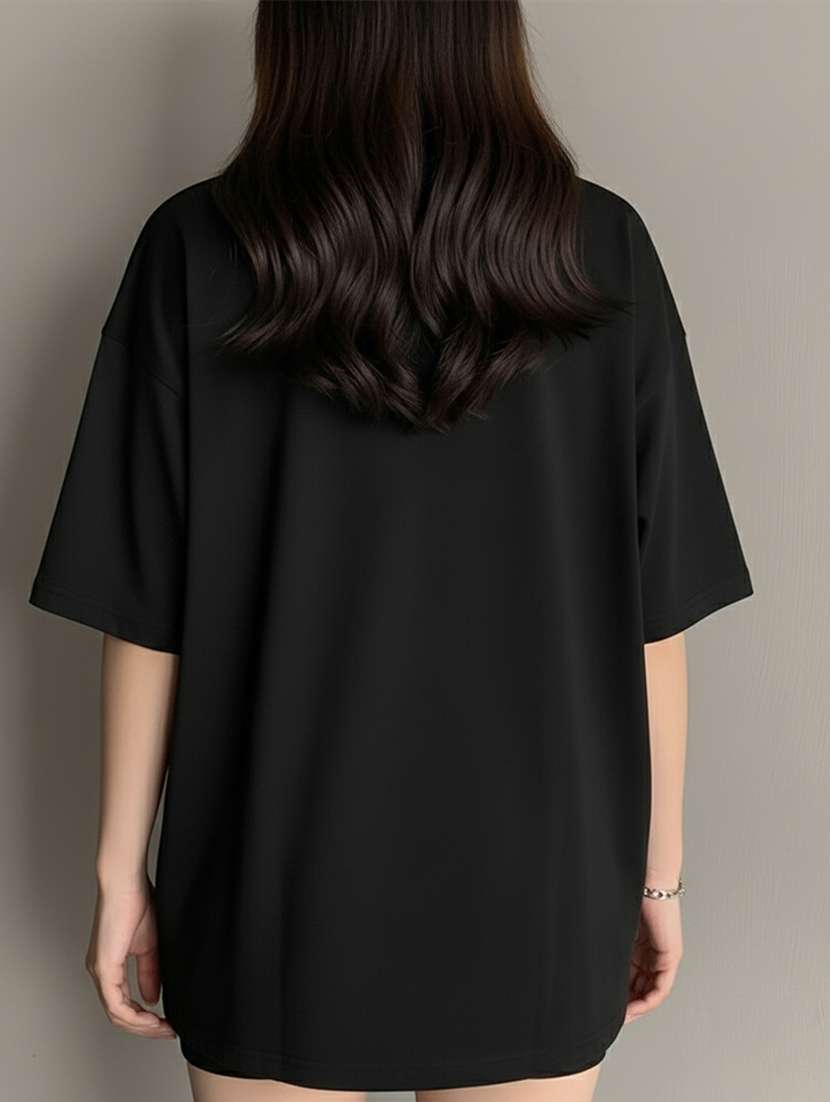 Women Printed Short Sleeve Oversized T-shirt - 22466803 -  Standard Image - 2