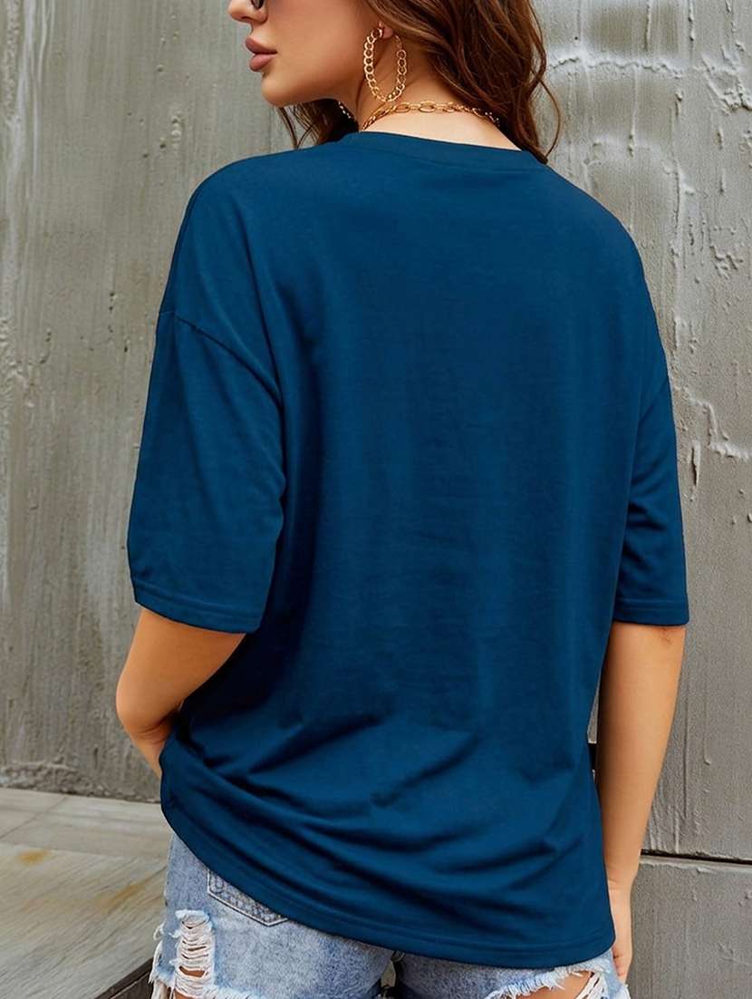 women printed short sleeve oversized t-shirt - 22466855 -  Standard Image - 2