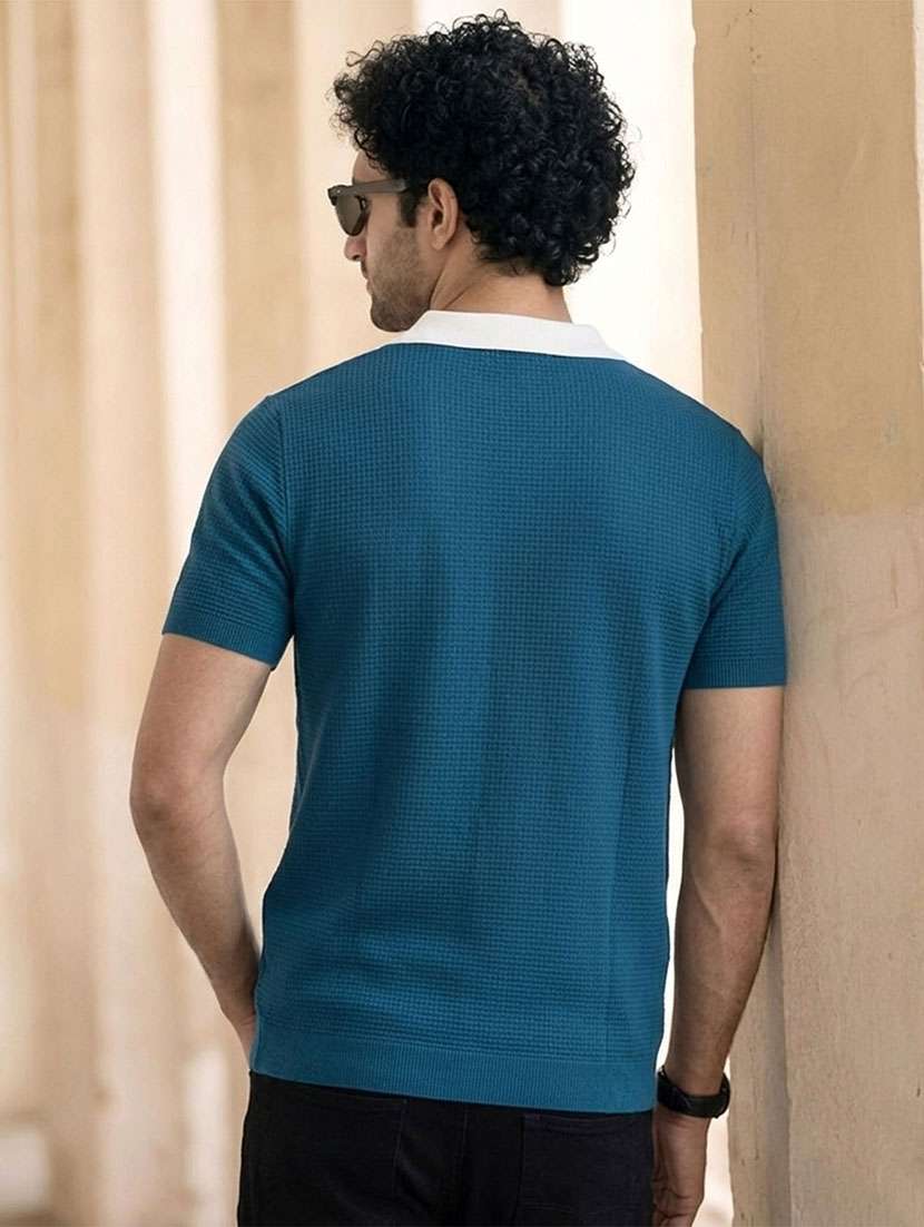 men color block short sleeve regular fit polo t-shirt - 22467034 -  Standard Image - 2