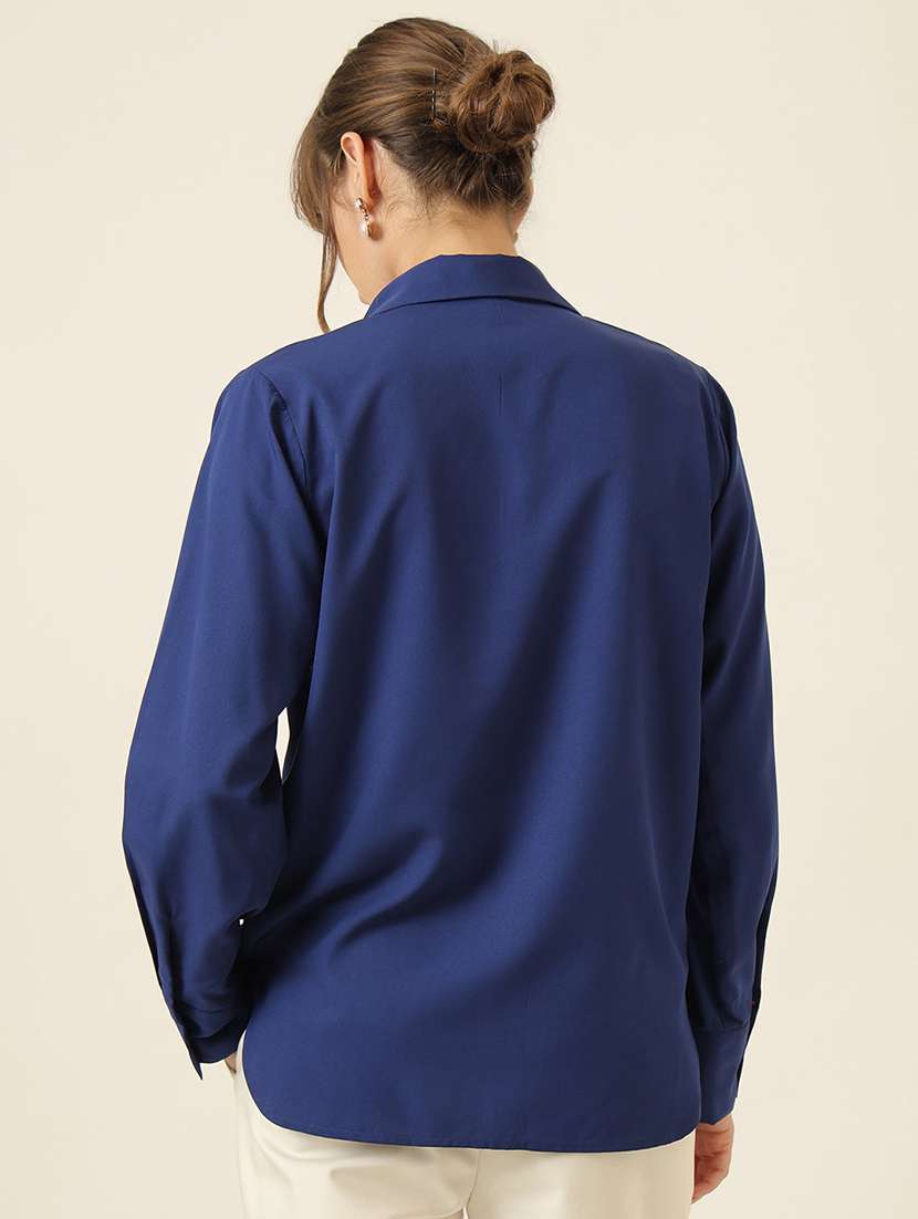 women solid long sleeve regualr fit shirt - 22467494 -  Standard Image - 2