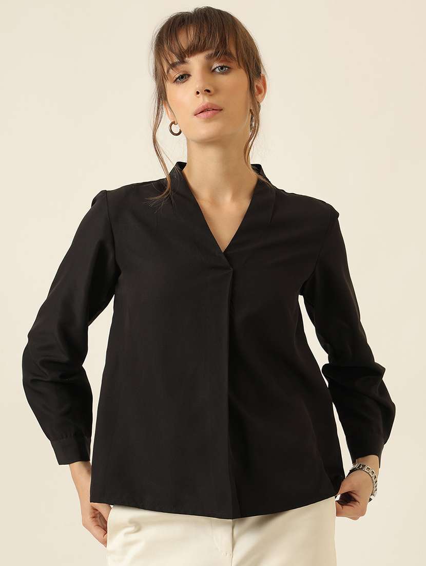 women solid long sleeve top  - 22467498 -  Standard Image - 2