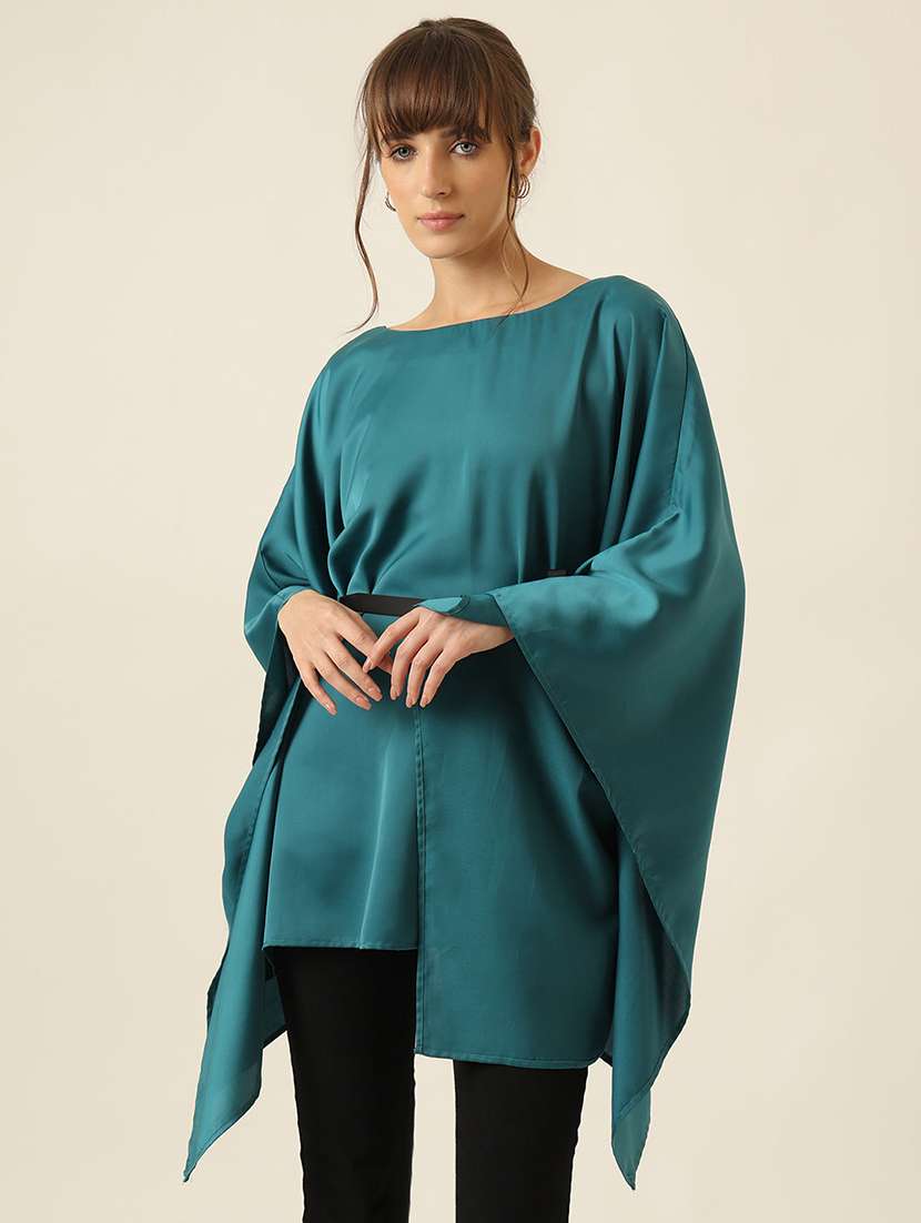 women solid kimono sleeve kaftan top - 22467504 -  Standard Image - 2