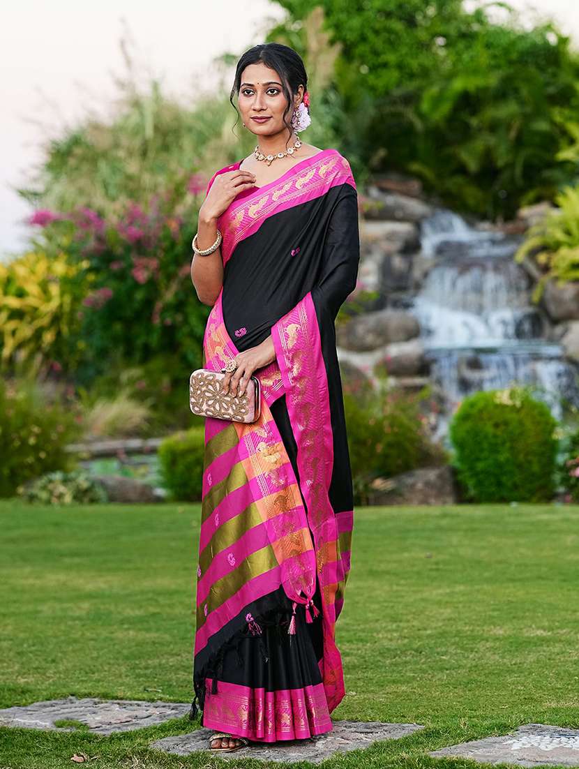 women self designed saree with attached blouse with blouse - 22467535 -  Standard Image - 2