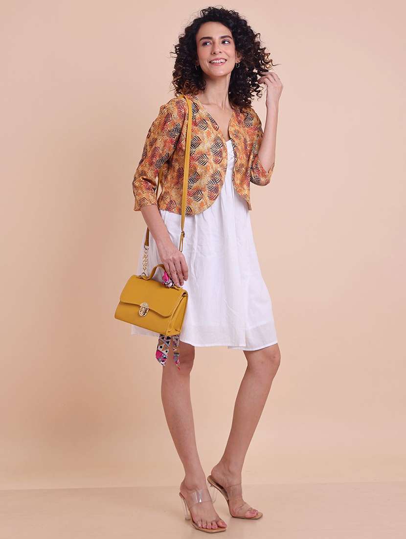 women printed multi colored cotton regular shacket - 22467585 -  Standard Image - 2