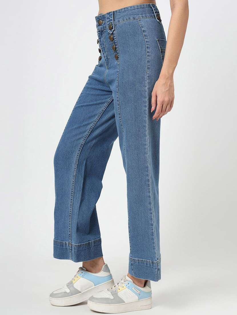 women blue cotton jean - 22467629 -  Standard Image - 2