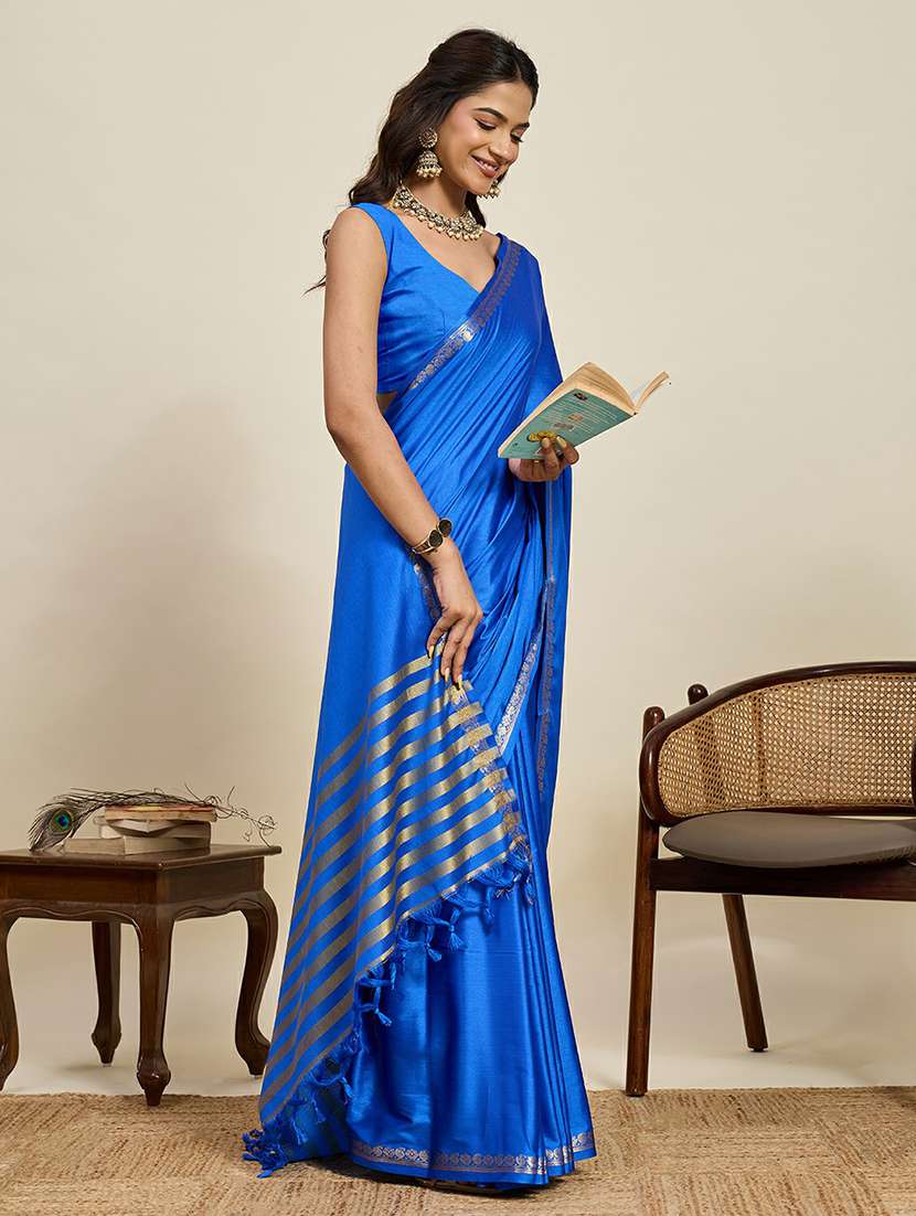 women embellished saree with blouse - 22467679 -  Standard Image - 2