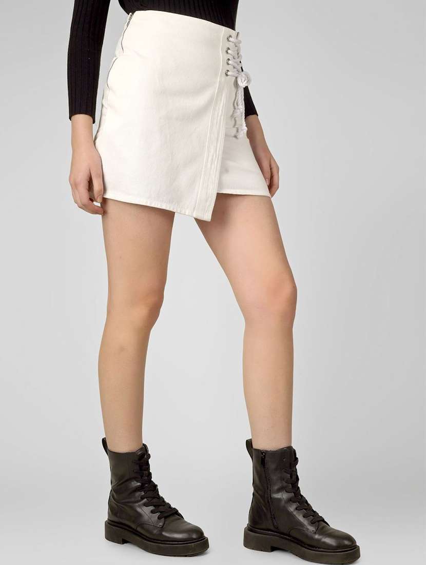 women white denim wrap skirt - 22467710 -  Standard Image - 2
