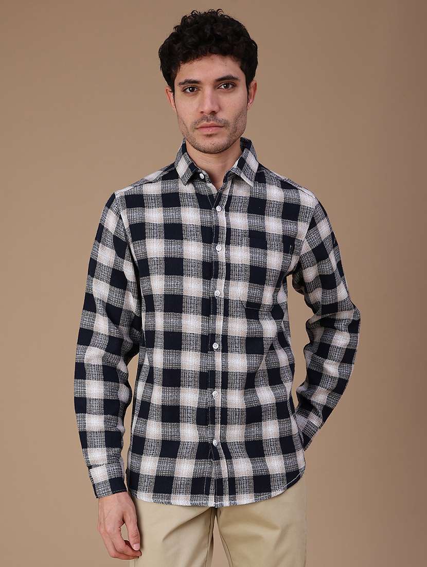 Men Checkered Long Sleeve Regular Fit Casual Shirt - 22467786 -  Standard Image - 2