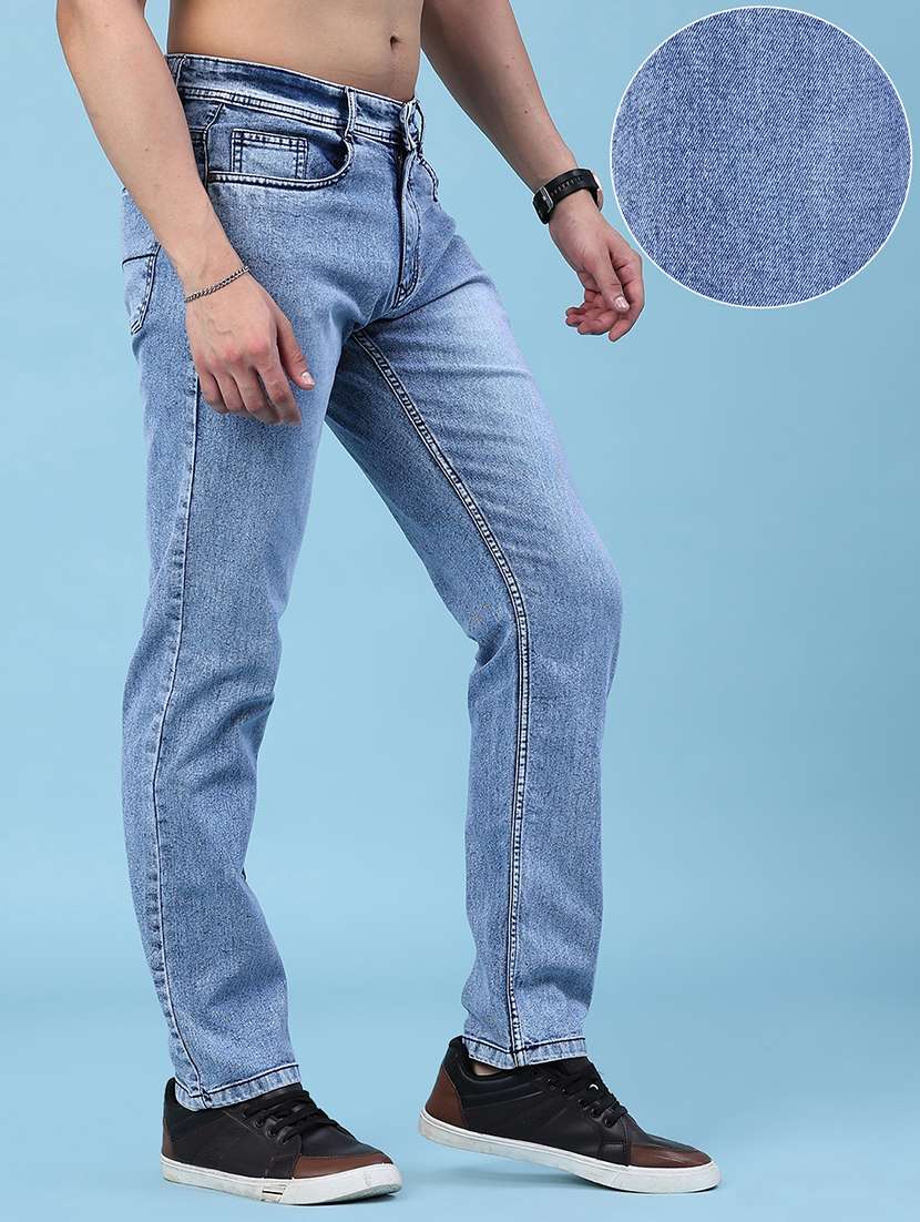 Men Washed Mid Rise Slim Fit Jeans - 22467821 -  Standard Image - 2