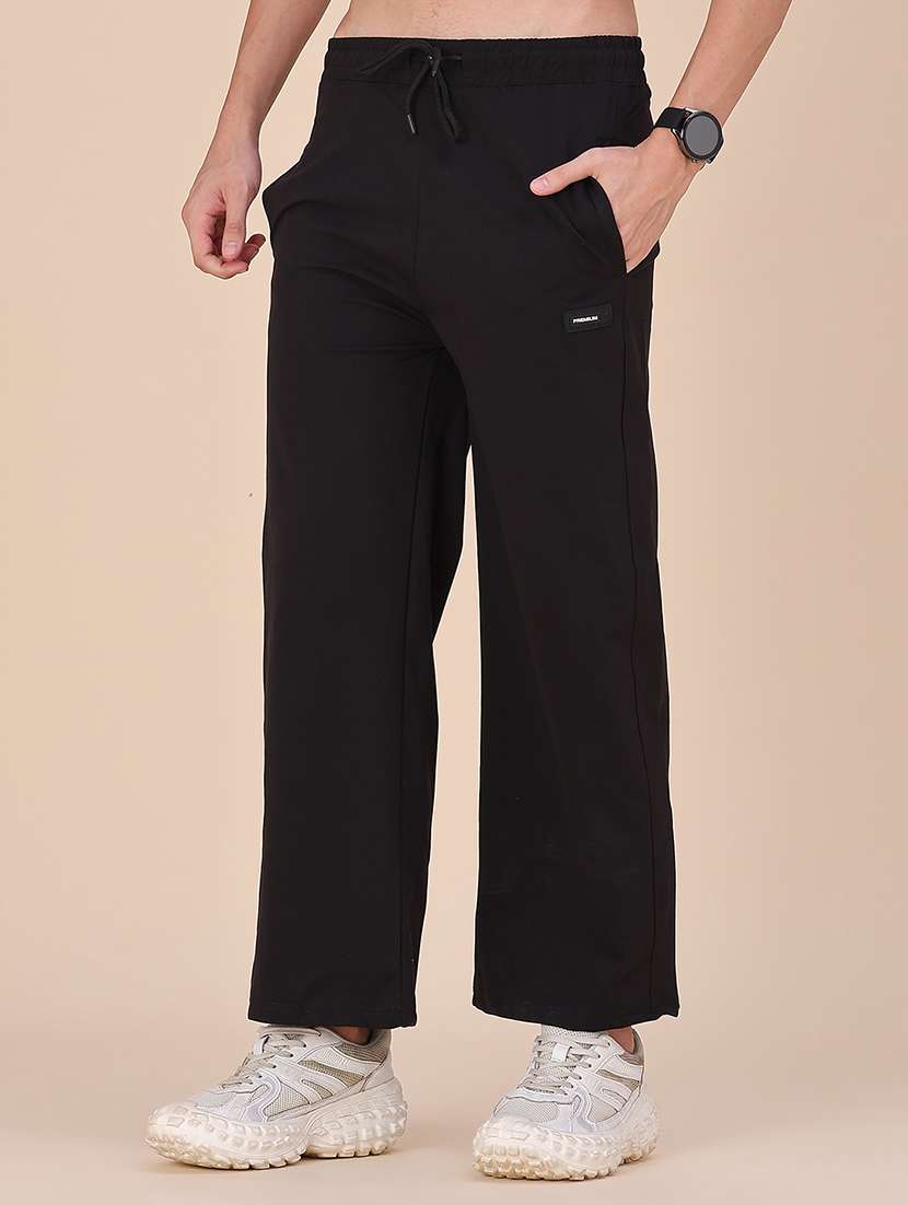 Men Solid Mid Rise Full Length Track Pant - 22467889 -  Standard Image - 2