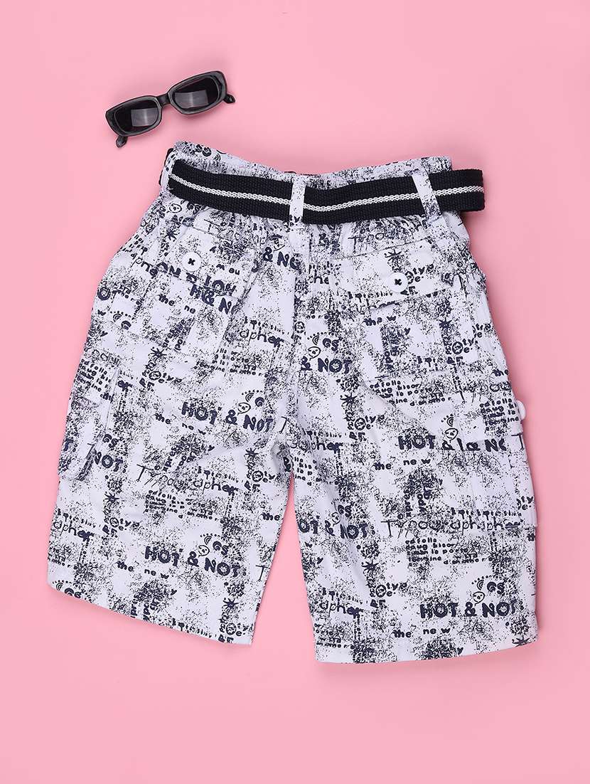 boys printed mid rise three fourth shorts - 22468015 -  Standard Image - 2