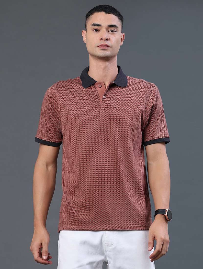 men printed short sleeve regular fit polo t-shirt - 22468058 -  Standard Image - 2