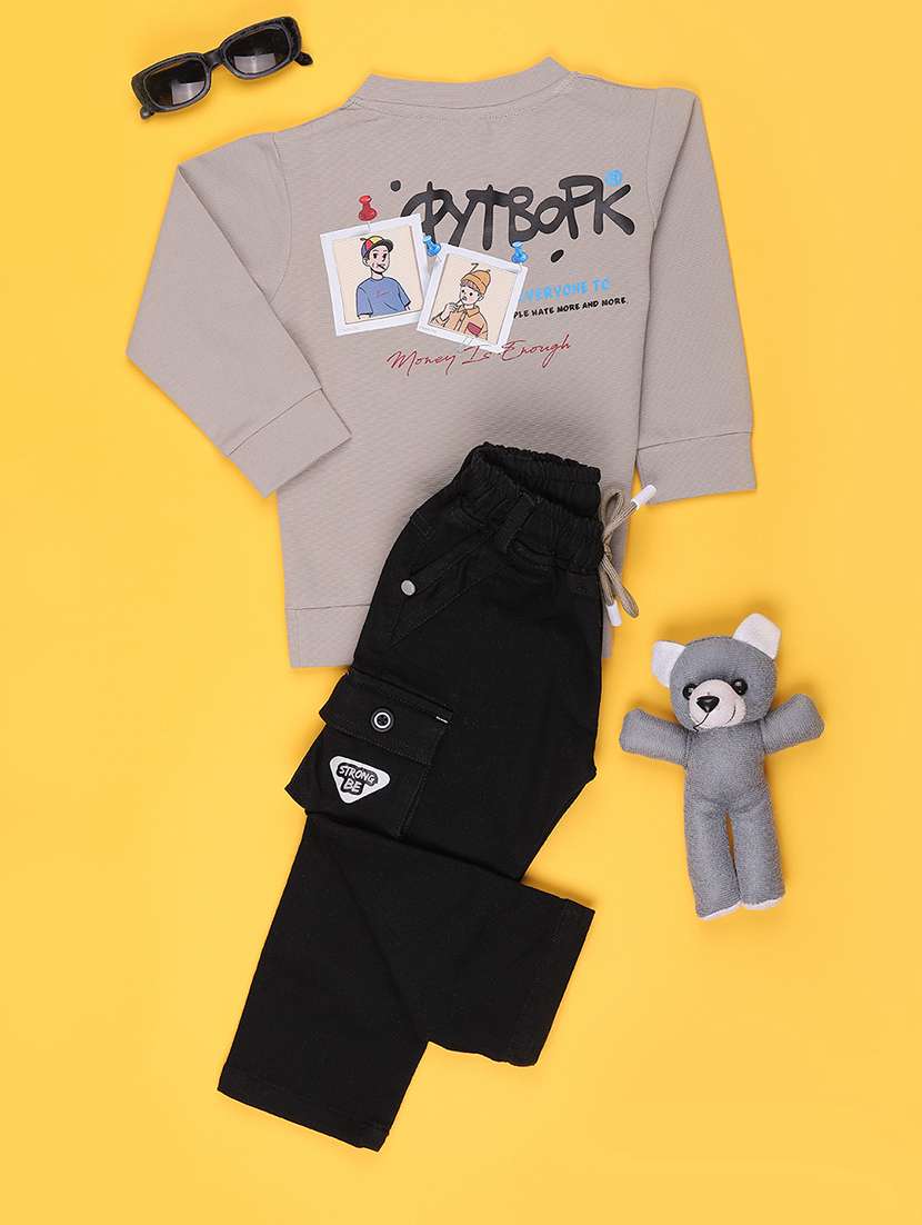 Boys Printed Long Sleeves Full Length Set - 22468081 -  Standard Image - 2