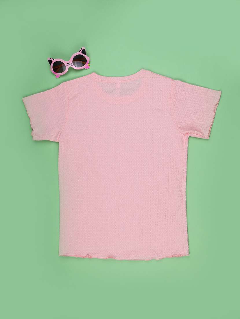 girls self design round neck casual tee - 22468252 -  Standard Image - 2