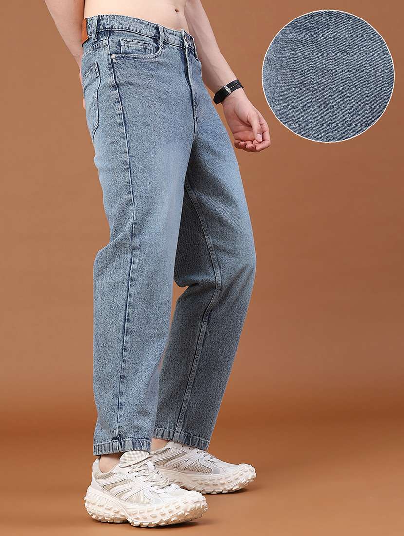 men washed mid rise tapered jeans - 22468295 -  Standard Image - 2