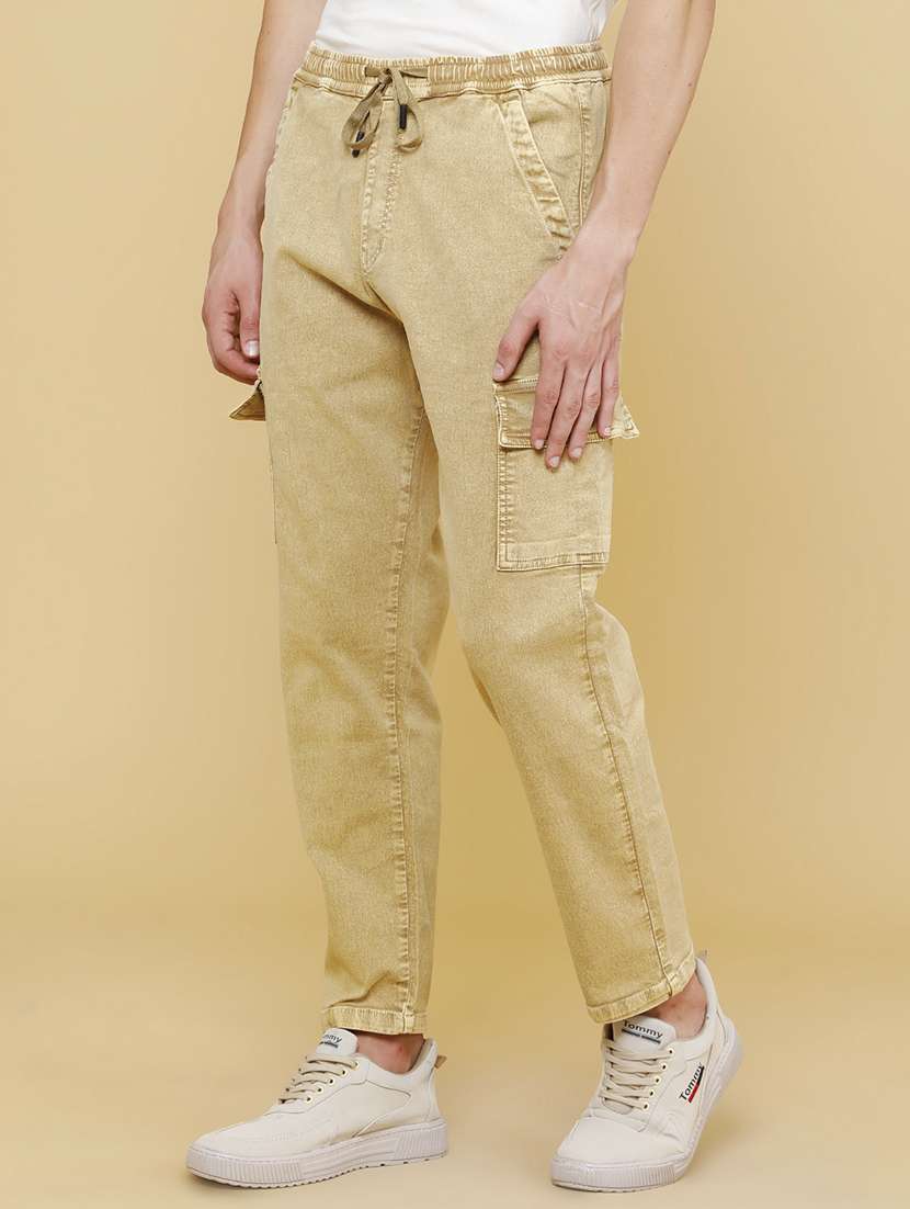 men solid mid rise regular fit cargo  - 22468832 -  Standard Image - 2