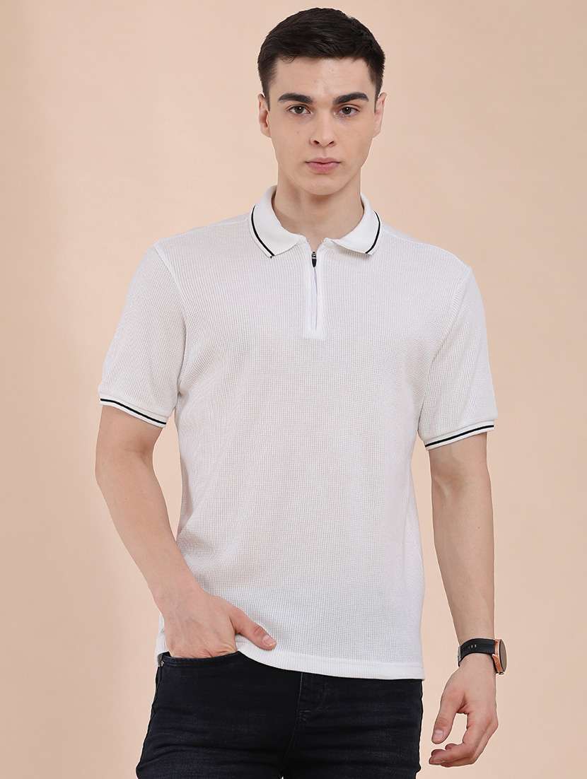 men textured short sleeve regular fit polo t-shirt - 22468902 -  Standard Image - 2