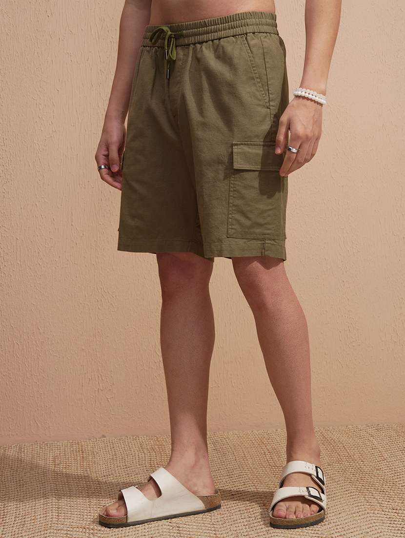  men olive loose fit cargo shorts - 22469165 -  Standard Image - 2