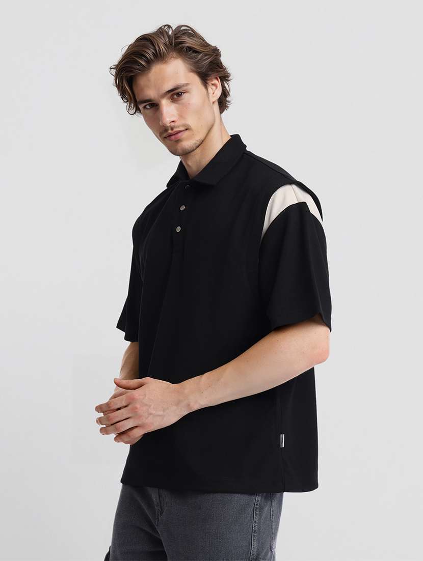 men black polyester plain t-shirt - 22469406 -  Standard Image - 2