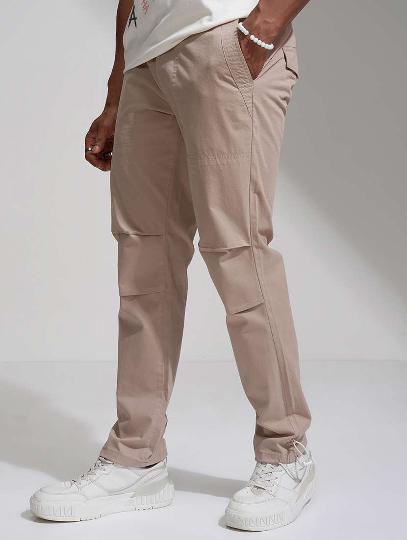 men casual solid cotton chinos trouser pant - 22469480 -  Standard Image - 2