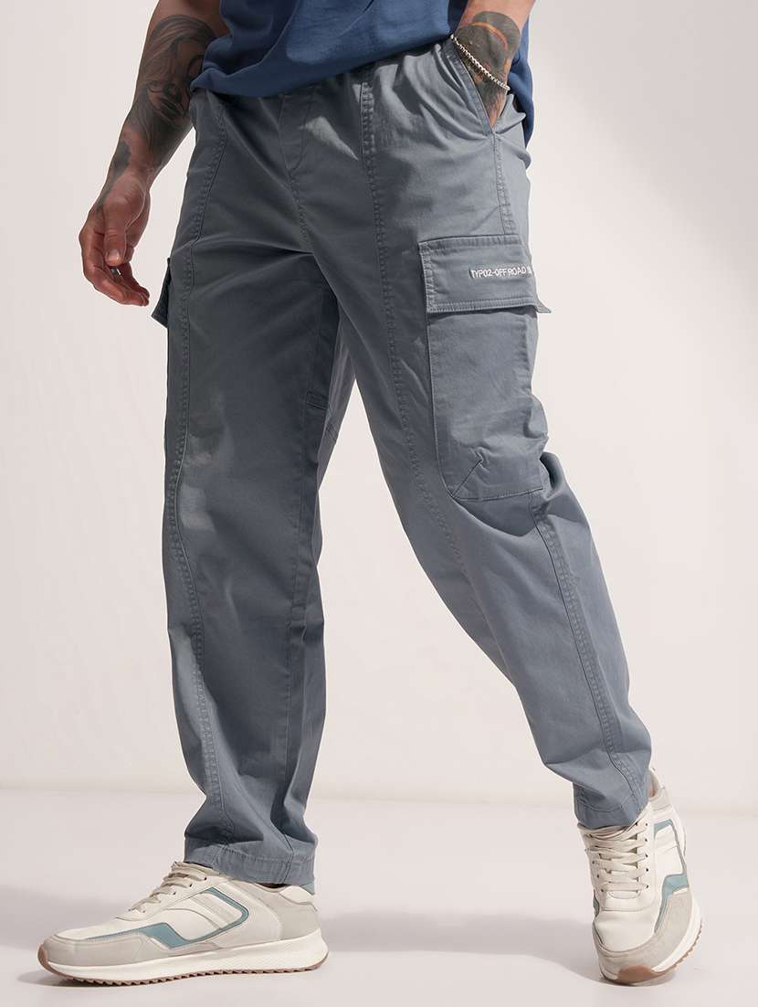 grey cotton casual trouser - 22469507 -  Standard Image - 2