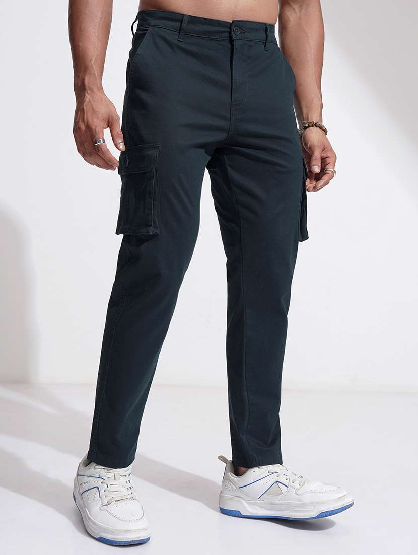 men solid mid rise regular fit cargo  - 22469524 -  Standard Image - 2
