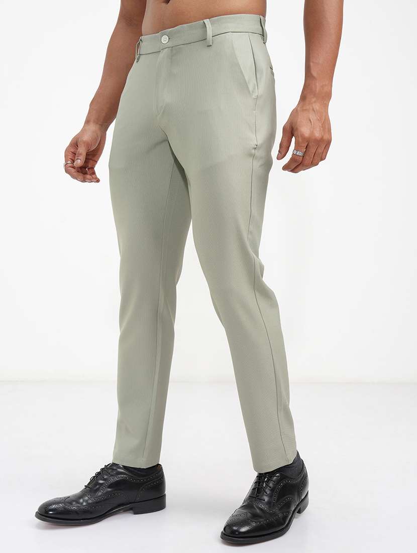 men solid regular fit trouser - 22469542 -  Standard Image - 2