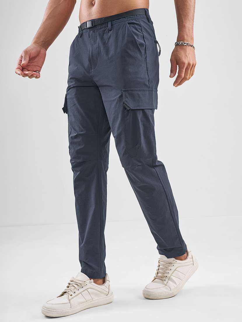men blue nylon casual trouser - 22469563 -  Standard Image - 2