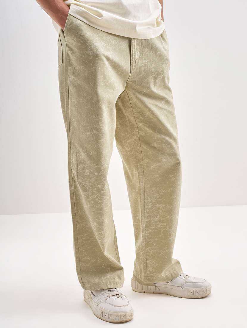 Men Brown Cotton Casual Trouser - 22469594 -  Standard Image - 2