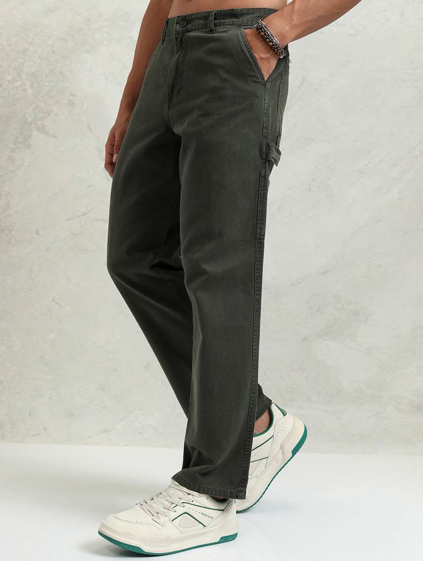 men cotton pleated casual trouser - 22469602 -  Standard Image - 2