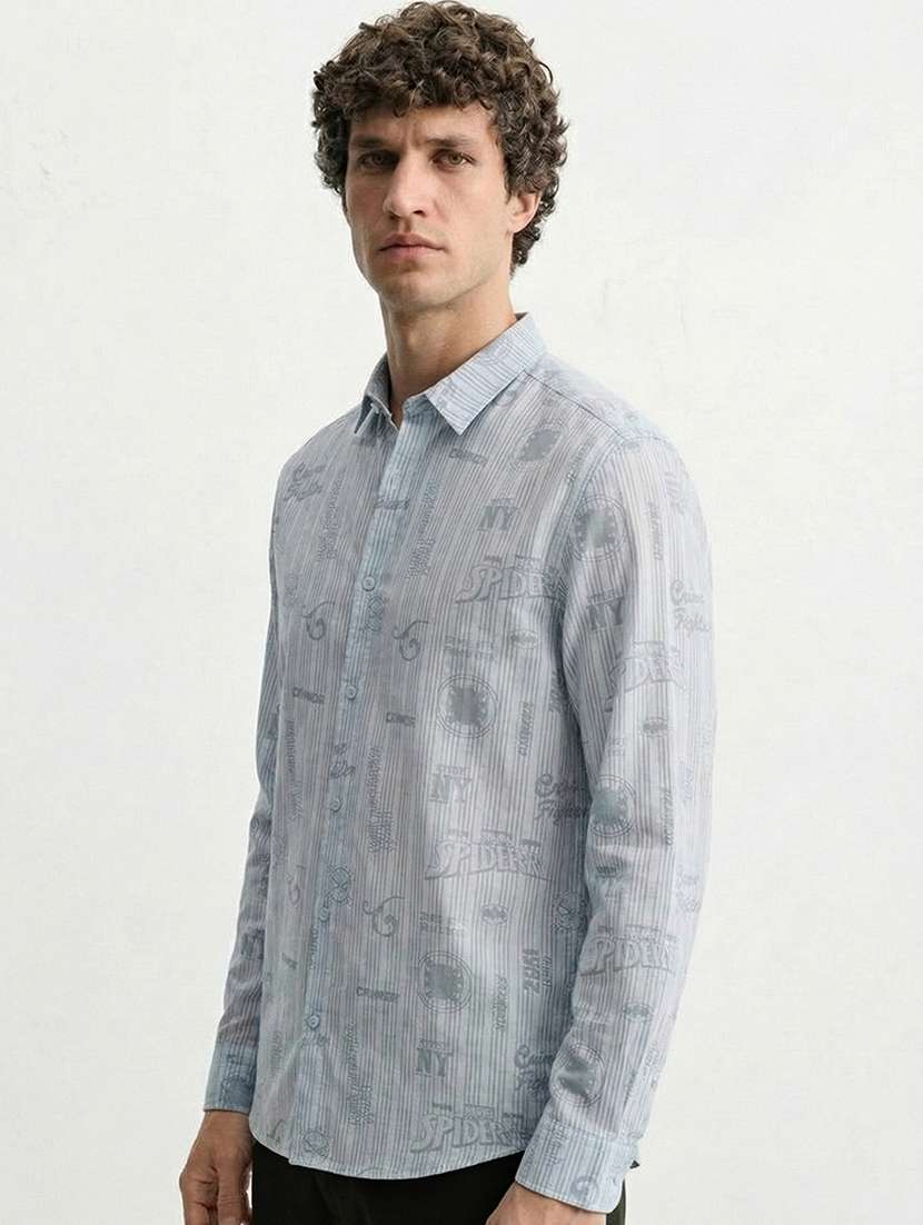 men collared long sleeve casual shirt - 22469623 -  Standard Image - 2