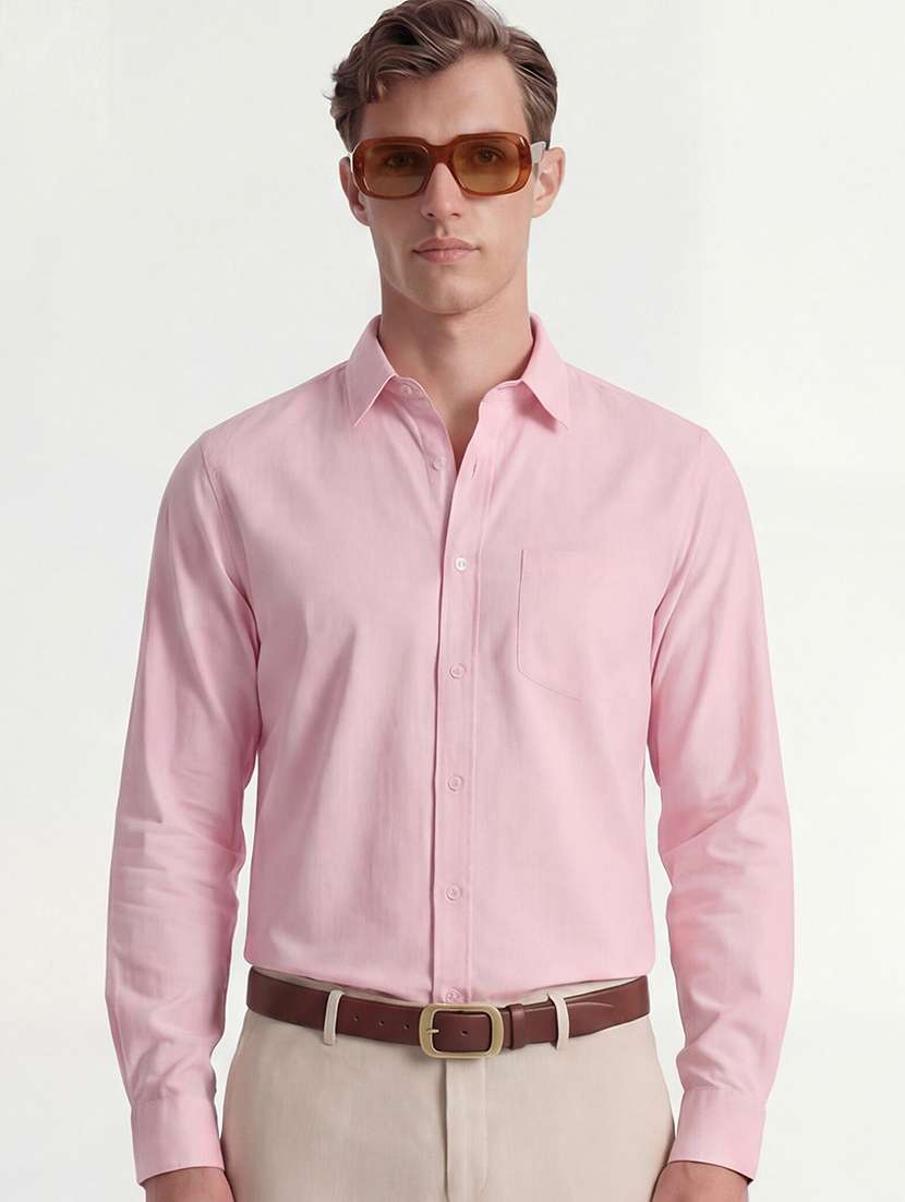 men collared long sleeve casual shirt