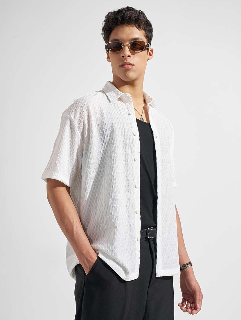 men collared short sleeve casual shirt - 22469686 -  Standard Image - 2