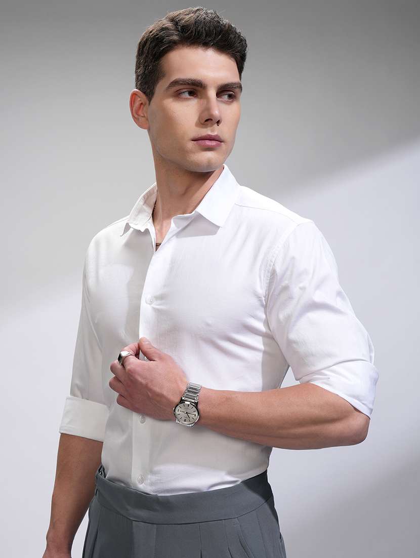 men collared long sleeve casual shirt - 22469702 -  Standard Image - 2