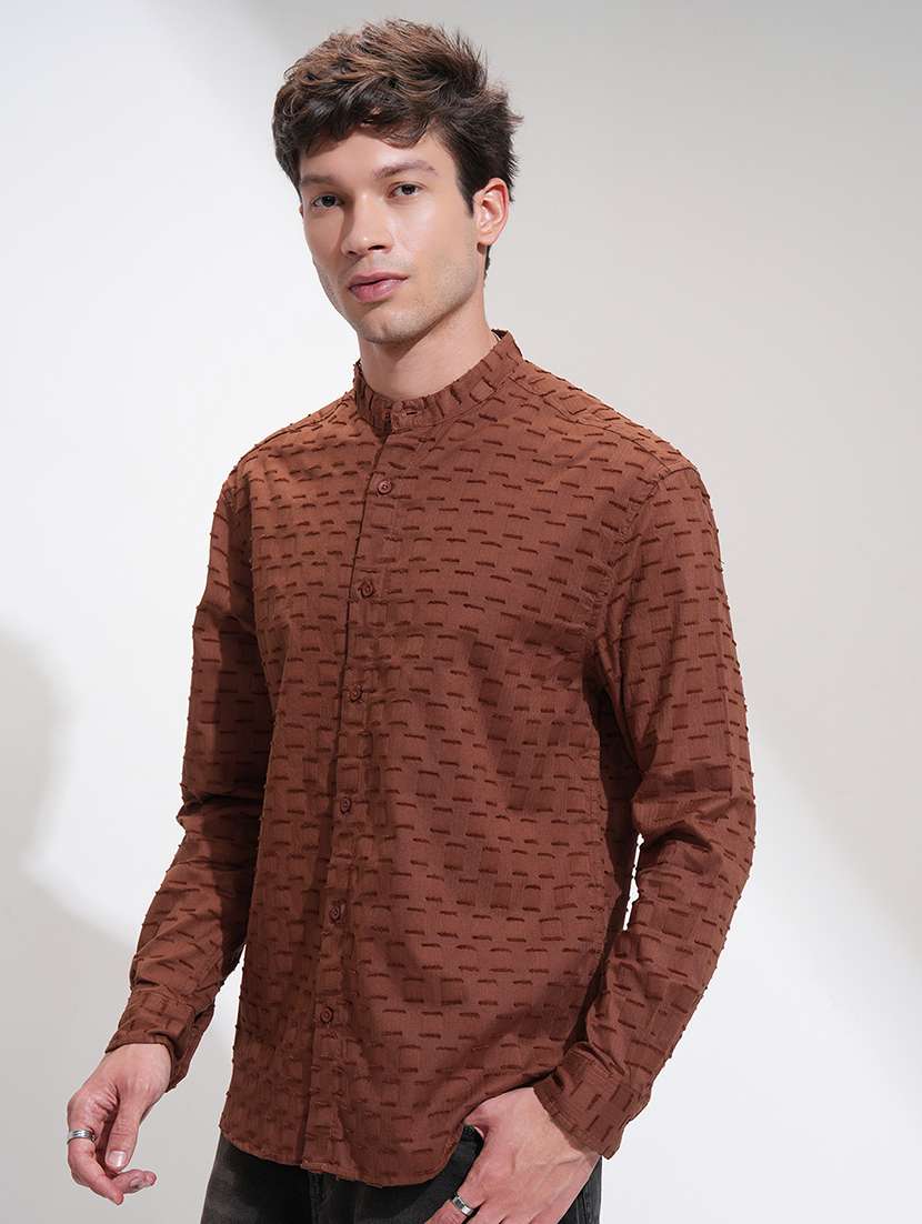 men self design long sleeve regular fit casual shirt - 22469743 -  Standard Image - 2