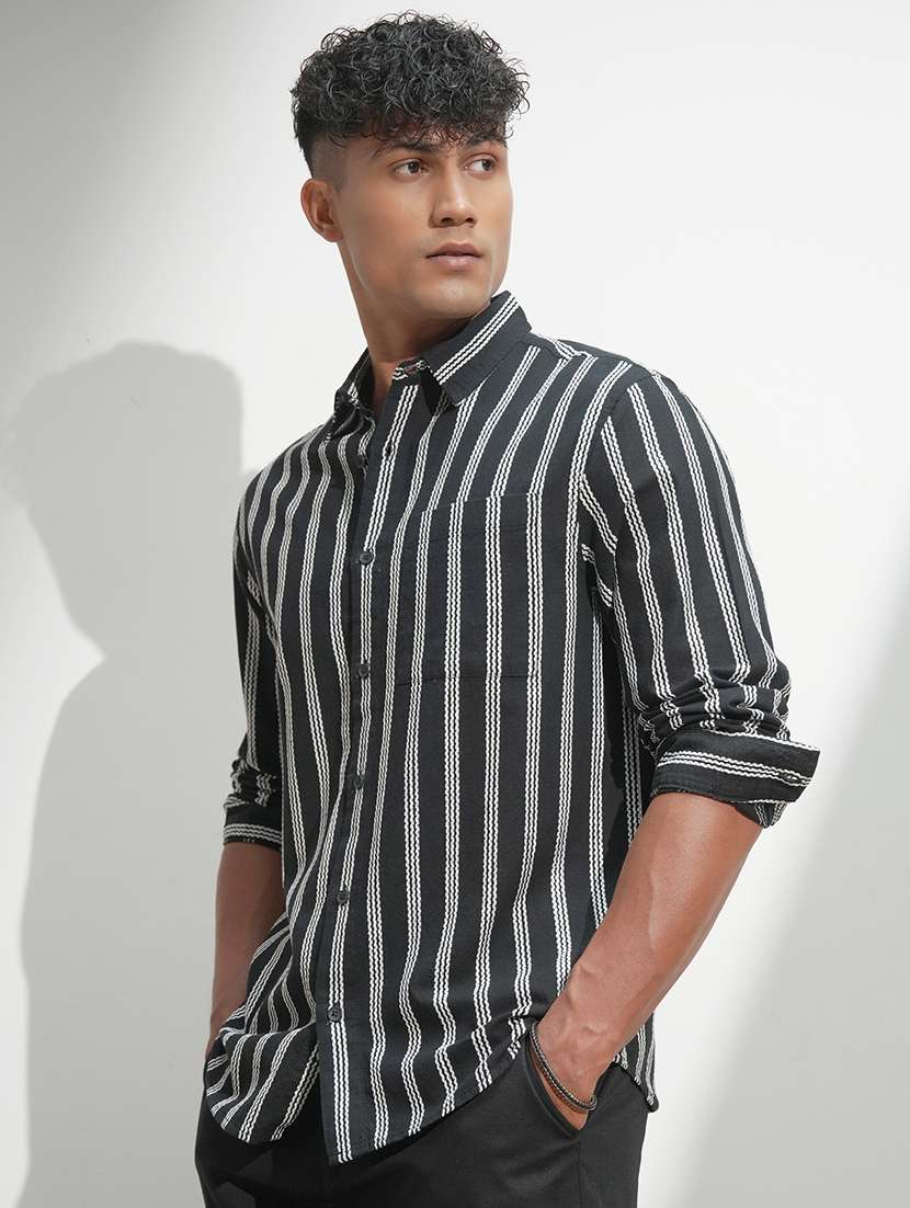 men collared long sleeve casual shirt - 22469744 -  Standard Image - 2