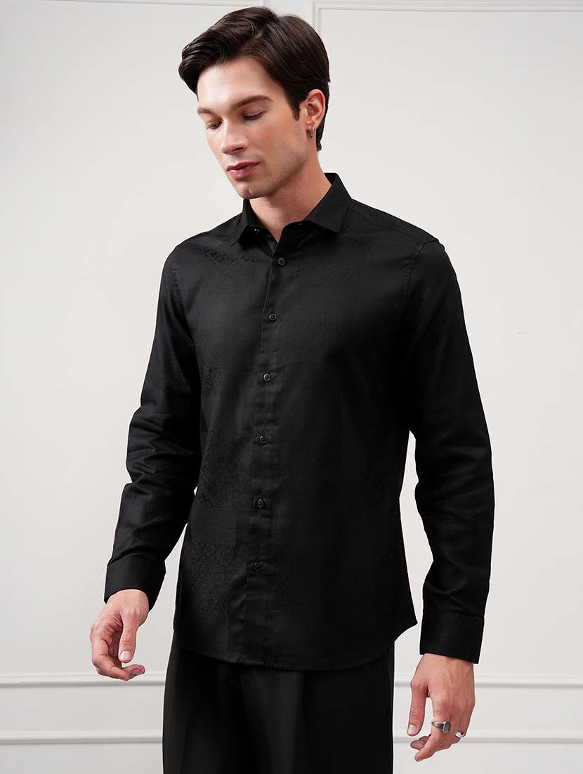 men collared long sleeve casual shirt - 22469745 -  Standard Image - 2