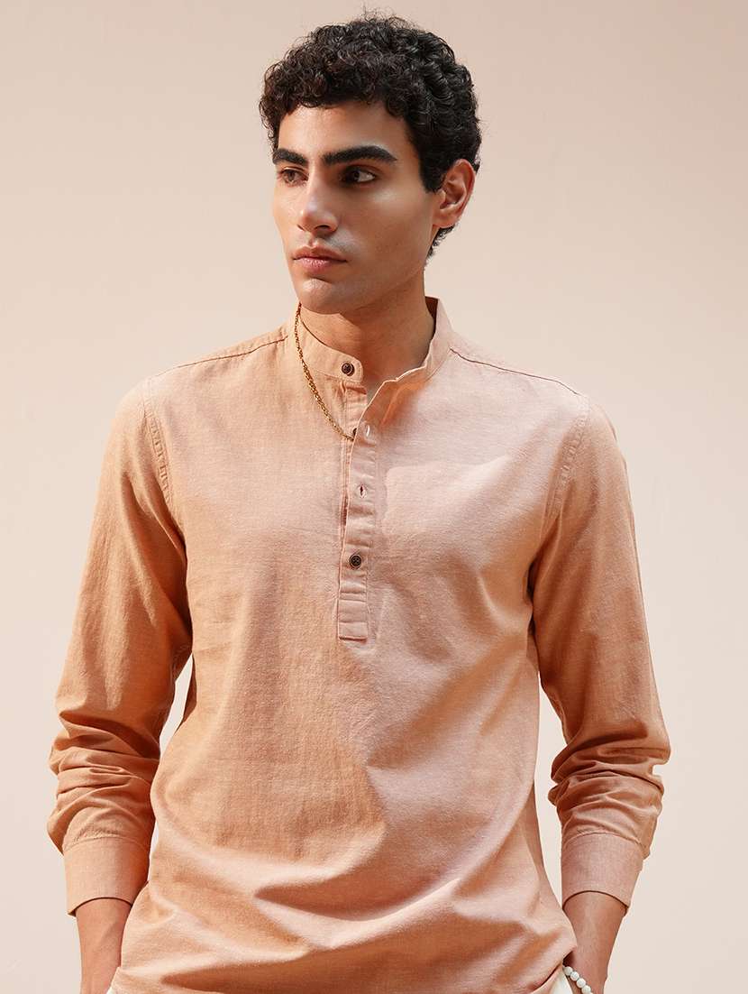 men solid long sleeve casual shirt