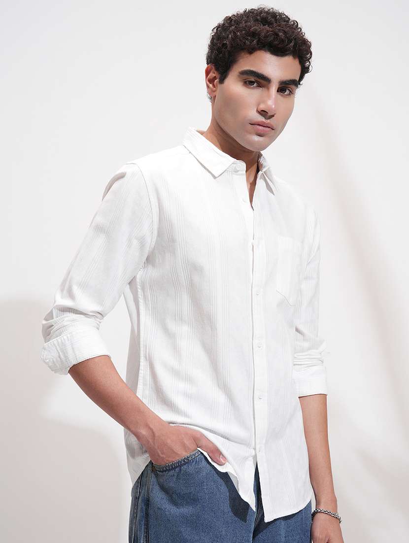 men self design long sleeve regular fit casual shirt - 22469786 -  Standard Image - 2