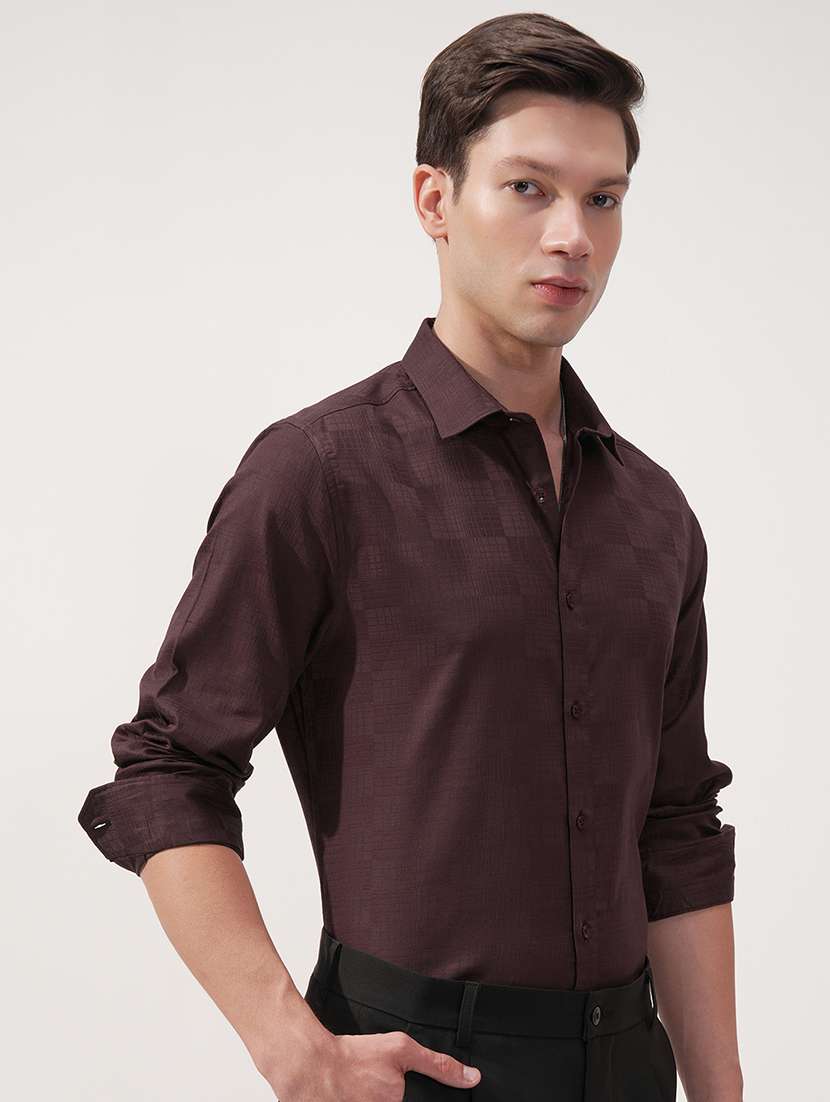 men self design long sleeve regular fit casual shirt - 22469803 -  Standard Image - 2
